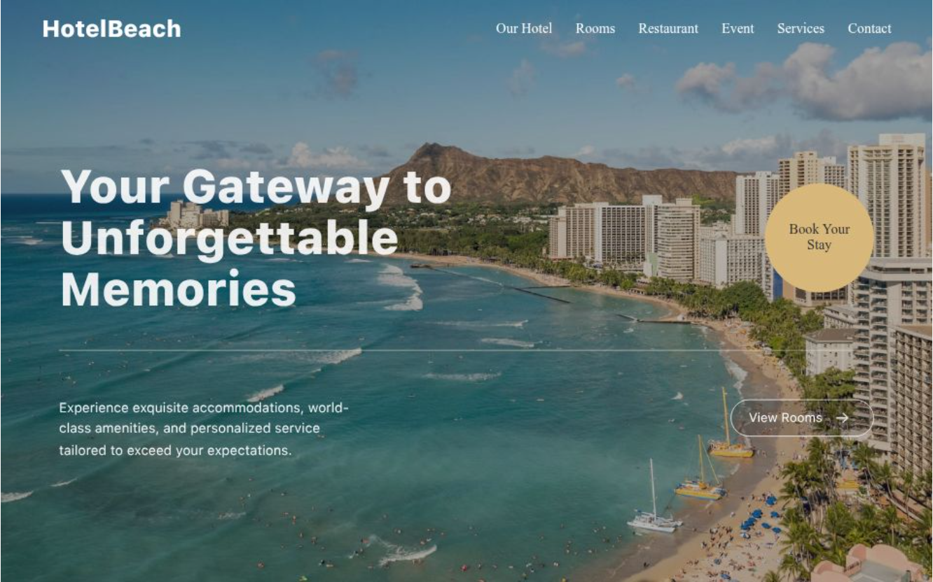 HotelBeach – React.js Project